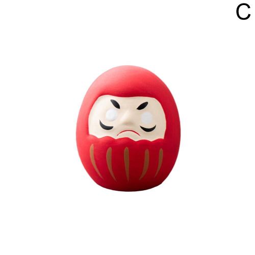 Poupée Daruma En Céramique Japonaise,Artisanat,Breloque Porte-Bonheur,Ornement De Paysage,Décor De Bureau Pour La Maison,Accessoires Cadeaux Miniatures - Type C-General Brand