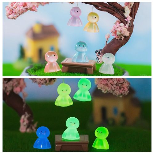 Mini Figurines Miniatures Lumineuses Qui Brillent Dans La Nuit,Animaux Champignons,Paysage,Maison De Poupée,Décoration De Maison,Accessoires De Jardin Féerique - Type 10pcs Sunny Doll-General Brand