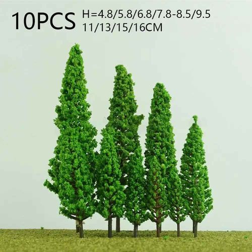 Train Modèle En Plastique,,Arbre Miniature Artificiel,Décoration De Chemin De Fer,Accessoires De Paysage De Construction,Jouets Pour Enfants #G2-General Brand