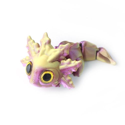 Figurines De Salamandre Imprimées En 3d,Yeux De Simulation Mobiles Multi-Articulaires Pour Accessoires De Maison,Cadeau Pour Enfants,Décoration De Salon #J-General Brand