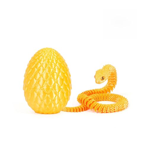 Serpent Imprimé En 3d Avec Articulation D'?uf,Simulation D'ornement De Serpent,Décoration Animale De Bureau Pour La Maison,Accessoires De Bureau Pour Enfants - Type Golden-General Brand