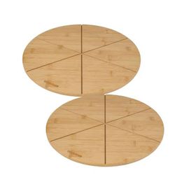 Ensemble De 2 Planches À Pizza Avec Rainures De Coupe - Fackelmann - Ø 32 Cm