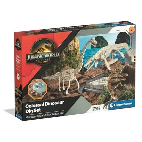 Clementoni - Jurassic World - Dig Kit - Mosasaurus & Brachiosaurus