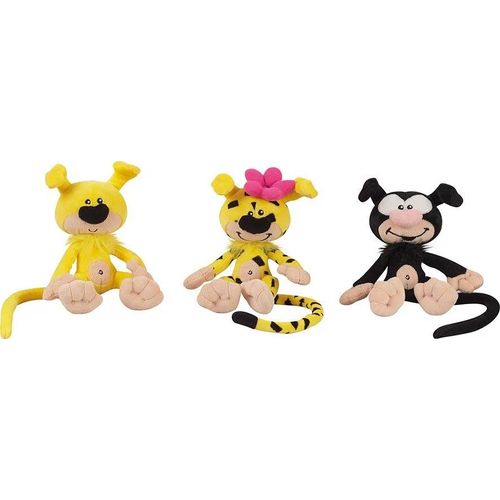 Lot de 3 peluches Marsupilami - JEMINI - Bibi, Bobo et Bibu - 17 cm