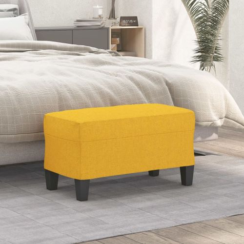 Vidaxl Banc Jaune Clair 70x35x41 Cm Tissu