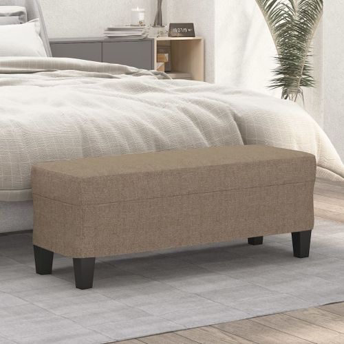 Vidaxl Banc Taupe 100x35x41 Cm Tissu