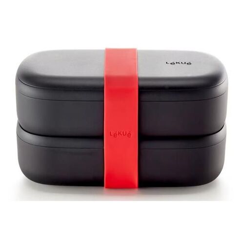 Lékué Lunchbox To Go Ovale Contenant 0,5 L Noir 2 Pièce(S)