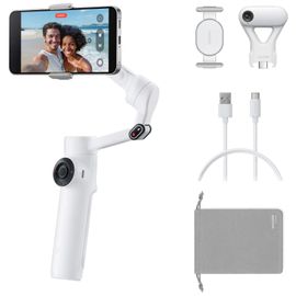 Insta360 Flow 2 AI Tracker Bundle Stabilisateur de caméra de smartphone Blanc