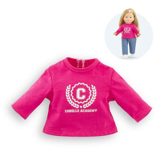 Corolle MC T-SHIRT FUCHSIA ACADEMY MANCHES LONGUES