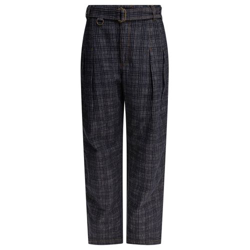 Jeans À Carreaux Bleus Burberry Pour Femmes