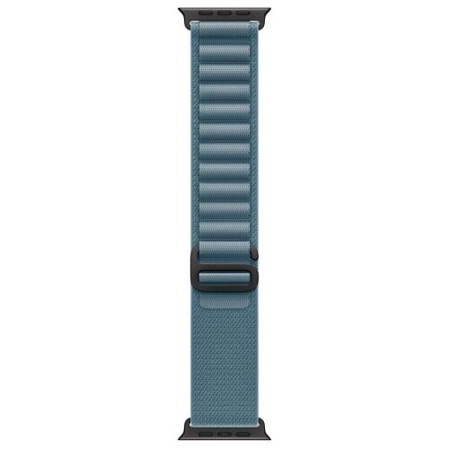Apple - Boucle Pour Montre Intelligente - 49 Mm, Finition En Titane Noir - Taille Large - Bleu Clair - Pour Watch Hermès Series 9, Se 3, Series 10, Series 11, Series 8, Series 9, Ultra 2, Ultra 3