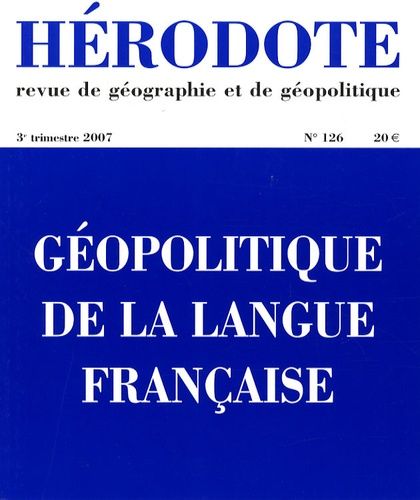 Géopolitique De La Langue Française
