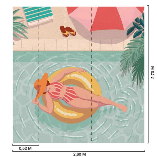 Papier peint sur papier piscines et farniente 260x270 cm