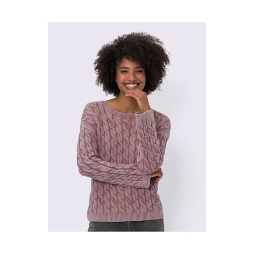 Pull Encolure Ronde Délavé Tendance - Linea Tesini - Quartz Rose