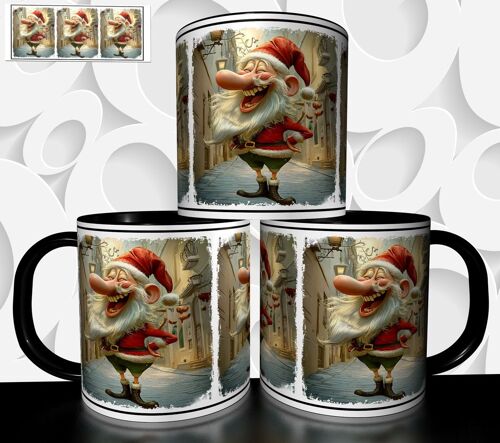Mug Tasse À Café- Mug Noel Artistique Illustration Le Pere Noã¿L Cadeau De Fetes De Fin D' Annee 4844