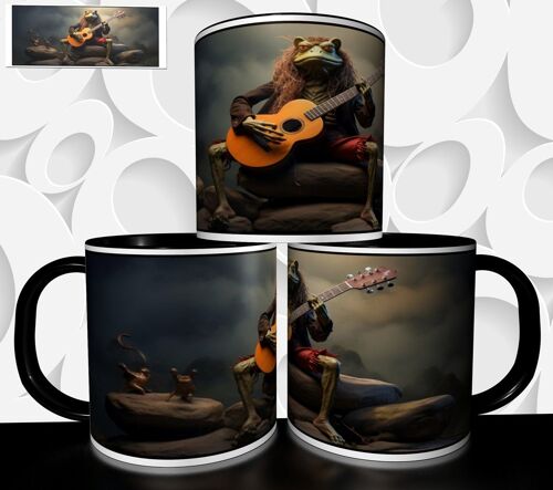 Mug Tasse À Café- Humour Grenouille Guitare 4444