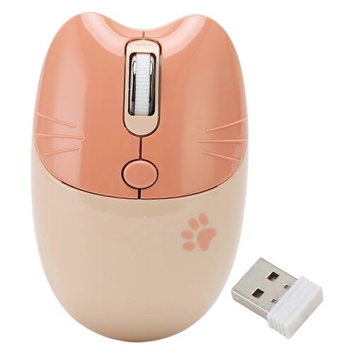 Souris Sans Fil BT5.1 Ou 2.4GHz Silencieux Clic Réglable DPI Auto Sommeil Souris De Bureau Pour Fille De Travail Famille École Café Lait Thé Couleur
