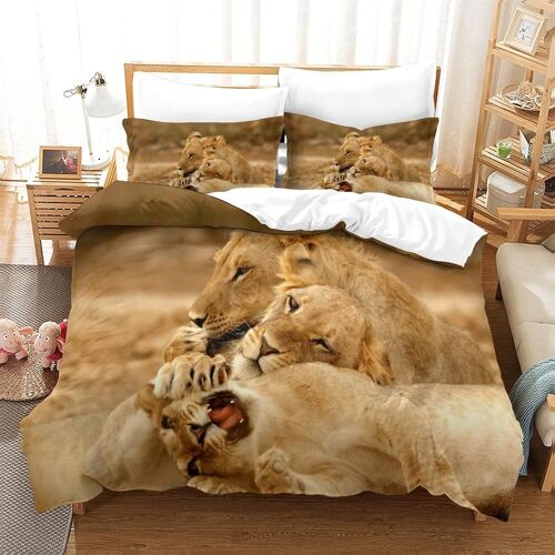 Faune Sauvage D Luxe Housse De Couette Avec Taies D'oreiller Avec Housse De Couette Parure De Lit Pour Adultes Et Adolescents Taille Double£¿Xcm£©