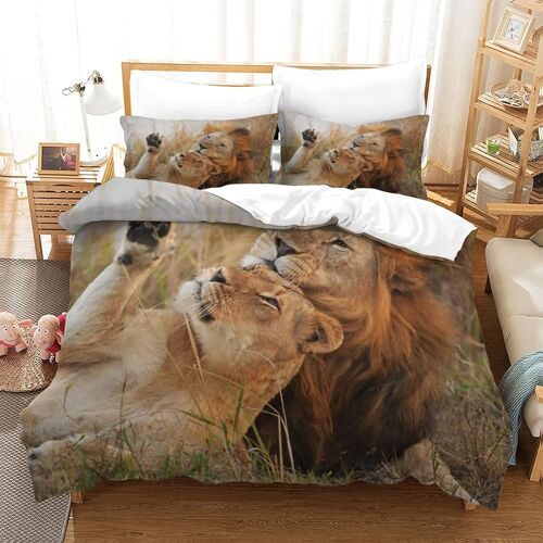 Faune Sauvage D Luxe Housse De Couette Avec Taies D'oreiller Avec Housse De Couette Parure De Lit Pour Adultes Et Adolescents Taille Double£¿Xcm£©