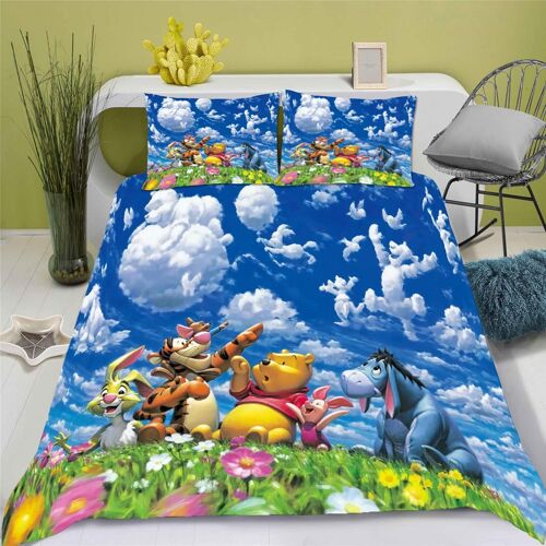 Winnie L'ourson Bedding Housse De Couette Pour Enfant Impression Num¿¿Rique D En Microfibre, Avec Literie ¿¿ Fermeture ¿¿Clair (, X Cm)