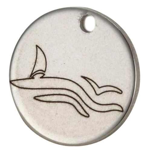 Nouvelle Mode Beaux Accessoires De Bricolage Voilier Mouette Forme Pendentif (Couleur Acier)