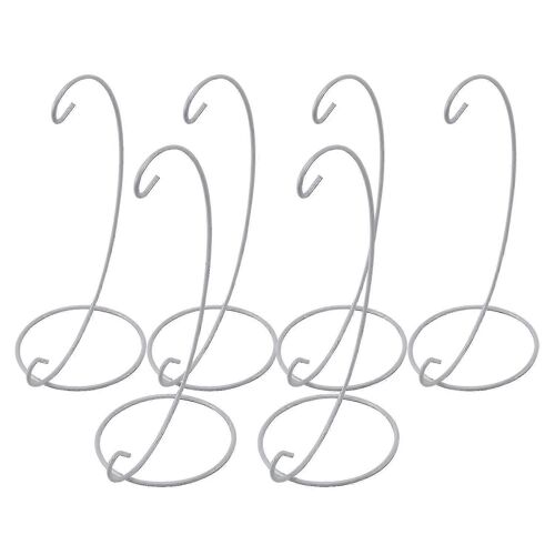 (Paquet de 6) Présentoir d'ornement, support de support suspendu en fer blanc compatible avec le verre suspendu
