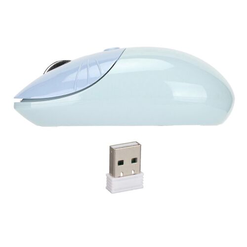 Souris Sans Fil Mignon Dessin Animé Patte De Chat 2.4G Double Mode Ordinateur Tablette Trois Niveau DPI Mini Silencieux Sans Fil Souris Bleu