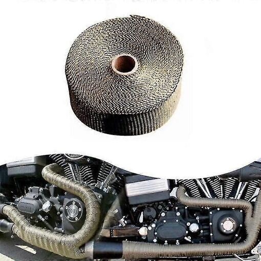Bande Thermique Échappement Aluminium 25m X 5cm - Isolant Chaleur Moto Voiture Anti-Brûlure