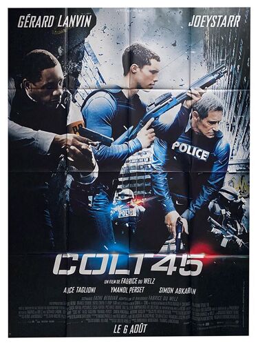 Colt 45 - Véritable Affiche De Cinéma Pliée- Format 120x160 Cm - De Fabrice Du Welz Avec Gérard Lanvin, Joey Starr, Ymanol Perset, Simon Abkarian, Alice Taglioni, Philippe Nahon, Jo Prestia- 2014