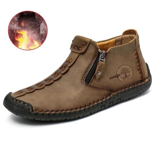 Bottes Martin Pour Hommes-Grande Taille Khaki Plus Velvet Chaussures De Loisirs Kaki Plus Velvet,38