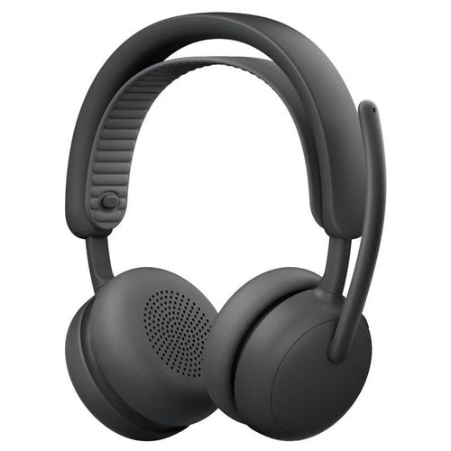 Logitech 2 ES for Business - Micro-casque - sur-oreille - Bluetooth - sans fil, filaire - Suppresseur de bruit actif - USB-C - graphite - Certifié TeamSpeak