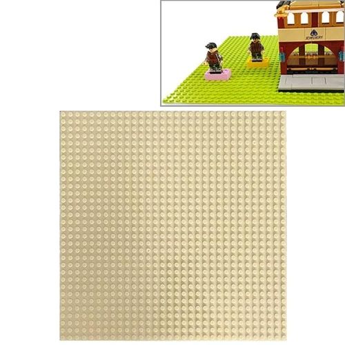 Plaque De Base De Bloc De Construction Diy-32x32 Petite Particule,25,5x25,5 Cm,Couleur Crème Couleur Crème