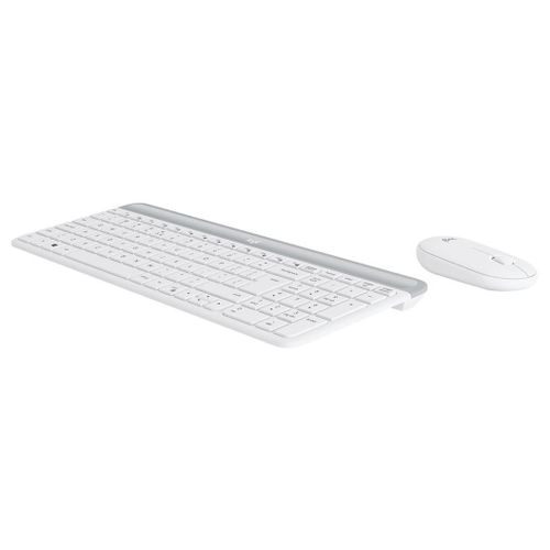 Logitech Slim Wireless Combo MK470 - Ensemble clavier et souris - sans fil - 2.4 GHz - Français - blanc cassé