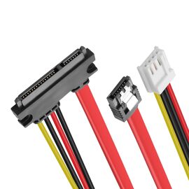 System-S Câble SATA 10 cm 22 broches mâle vers SAS 29 broches femelle adaptateur pour disque dur