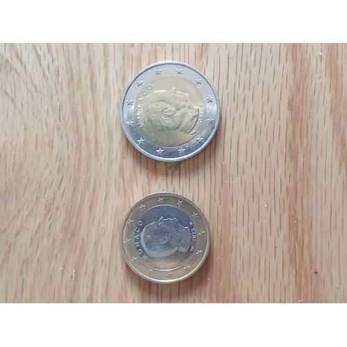 Lot De 2 Pièces De Monaco 2023 : 1 Et 2 Euros