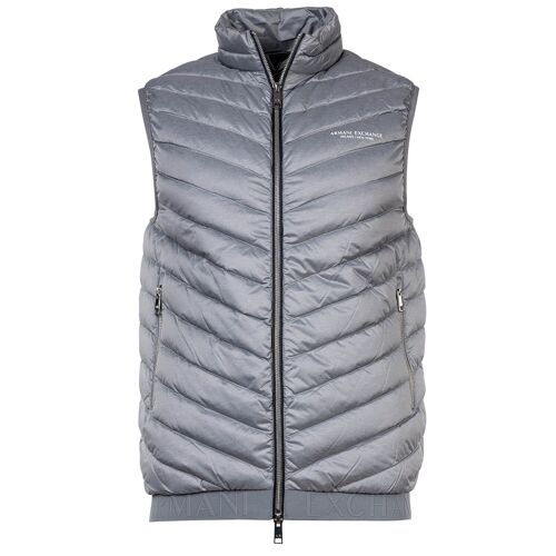Armani Exchange Gilet Gris Argenté / Blanc