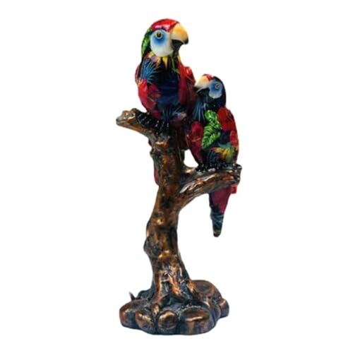 Statue de perroquet en résine de style européen pour les fournitures de cadeau d'accessoires d'ornement de table pour le bureau à domicile La
