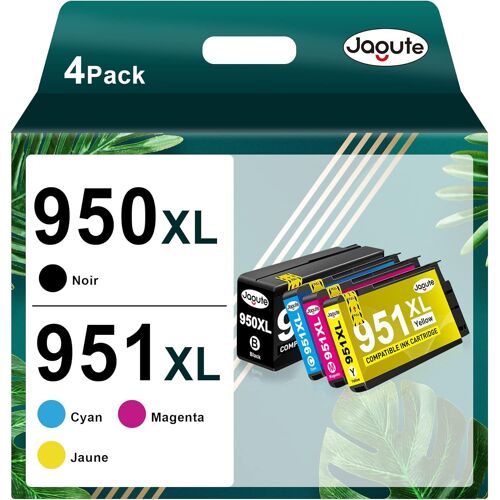 950XL 951XL Remplacement des Cartouches d'encre HP 950XL 950 XL 951 XL Compatible avec HP Officejet Pro 8600 8610 8620 8630 8640 8100 8625 8615 8660 251dw 276dw (1 Noir, 1 Cyan, 1 Magenta, 1 Jaune)