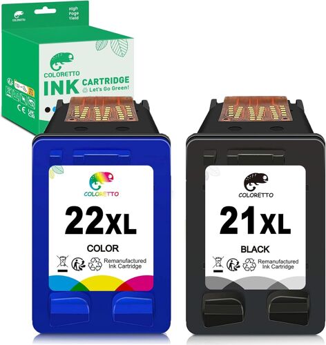21 XL 22 XL Cartouches d'encre Remanufacturées pour HP 21XL 22XL pour HP Deskjet 3910 3920 3930 F4180 PSC 1401 1402 1403 1406 OfficeJet 4315 5600 5610 FAX 1250 3180 PSC 1410 Imprimante