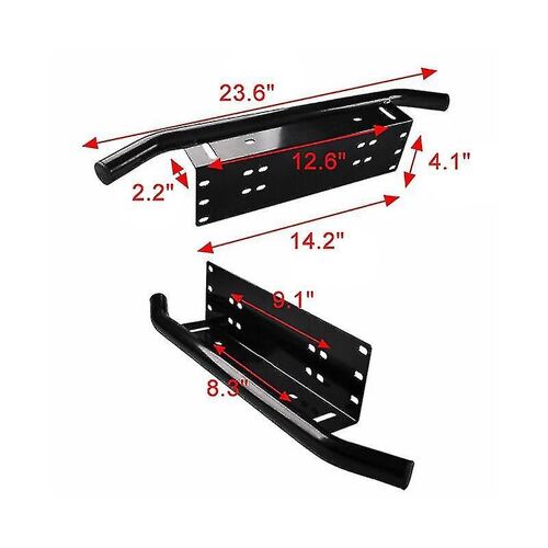 23"" License Number Plate Bracket Bull Bar Bumper Mount Clamp Led Holder Offroad