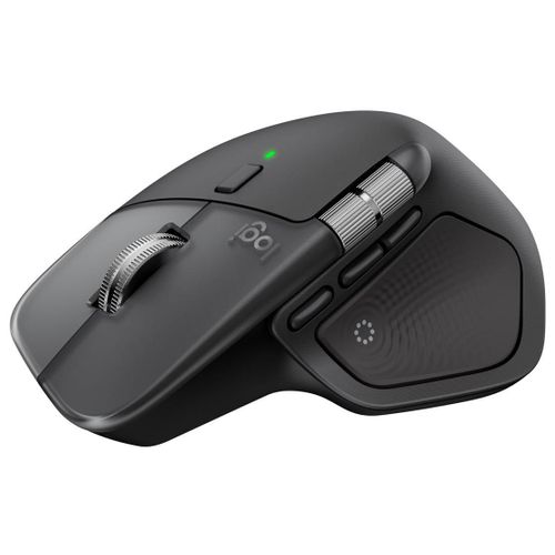 Logitech MX Master 4 for Mac - Souris - 8 boutons - sans fil - Bluetooth, 2.4 GHz - récepteur sans fil USB - noir spatial