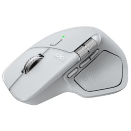 Logitech MX Master 4 for Mac - Souris - 8 boutons - sans fil - Bluetooth, 2.4 GHz - récepteur sans fil USB - argent blanc