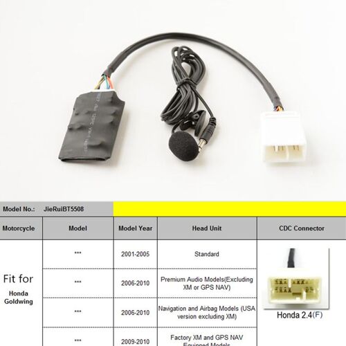 Adaptateur Bluetooth Aux, Module De Musique Sans Fil Pour Honda Goldwing Gl1800