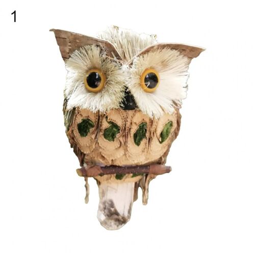 Hibou Miniature Portable, décor mural plein de vitalité, décoration utile de jardin féerique suspendu