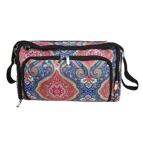 Sac de rangement de fil de grande capacité, étui d'accessoires, motif exquis, multi-grilles, multifonctionnel, crochet, couture, seulement, Ho