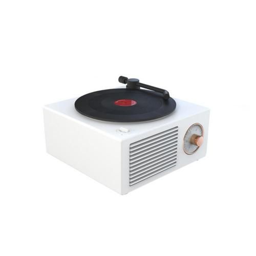 Mini haut-parleur rétro en vinyle, haut-parleur Bluetooth sans fil, bouton de commande, lecteur de musique AUX, haut-parleurs de bureau, haut-parleurs de téléphone