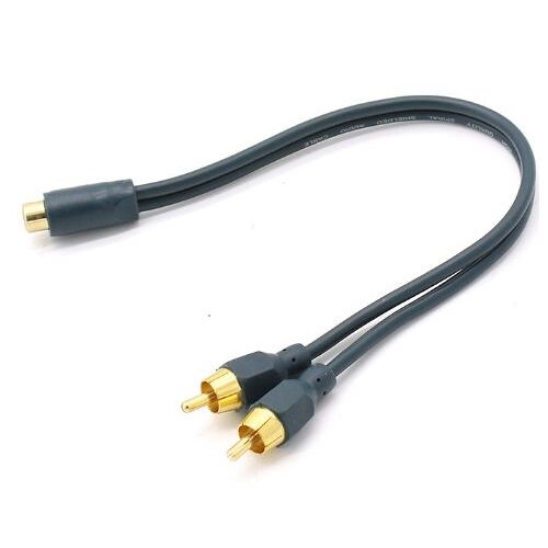 Câble Audio en cuivre pur, ligne de Signal RCA deux mâle à un femelle et un mâle à deux femelle, fil de Modification Audio de voiture