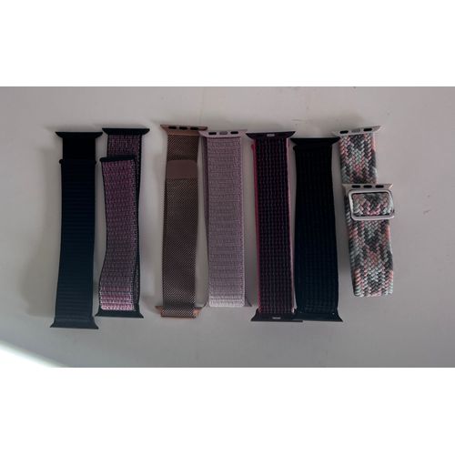 Lot De 7 Bracelets Pour Montre Apple Watch 38mm Ou 40mm (Boucle Milanaise, Bracelet En Métal Inox Rose Gold, Bracelet En Nylon, Couleur : Rose, Noir)