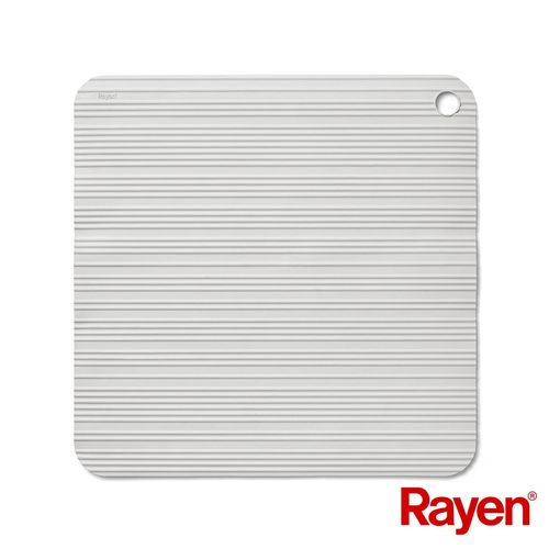 Tapis douche caoutchouc antidérapant 50x50cm blanc