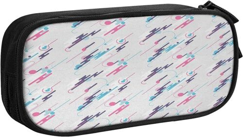 Trousse À Crayons Croquis Teckel Chiot Cadre Floral, Grande Capacité Grande Pochette Porte-Stylo